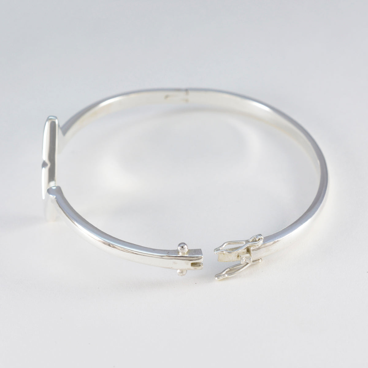 Scarlett Festive Minimal Silver Hinged Bangle Bracelet