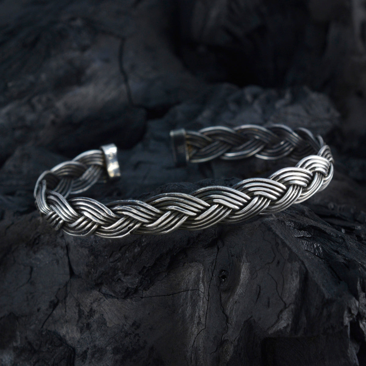 Olivia Womens Day Mid-weight Silver Cuff Bracelet