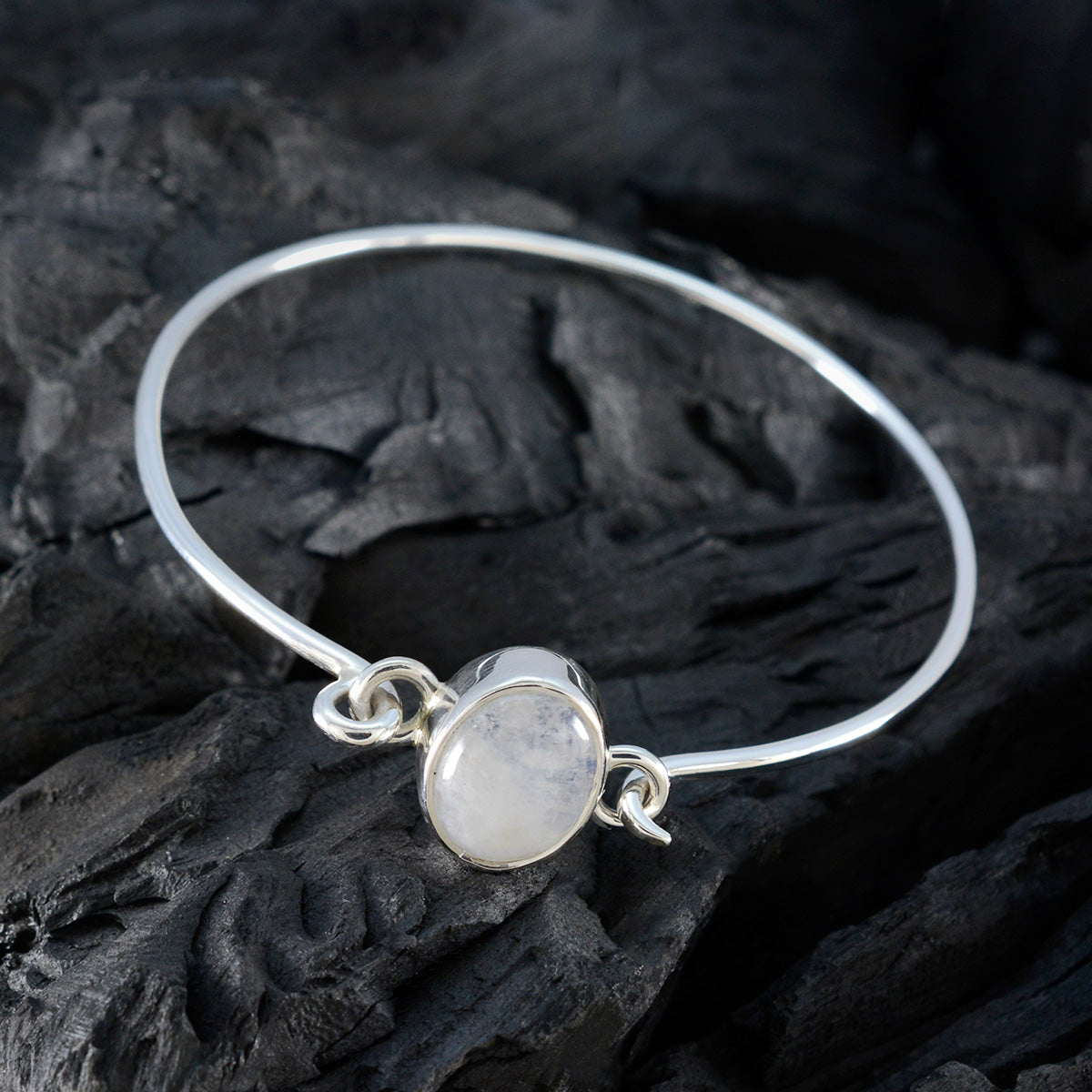 Victoria Mothers Day Whisper-thin White Hinged Bangle Bracelet