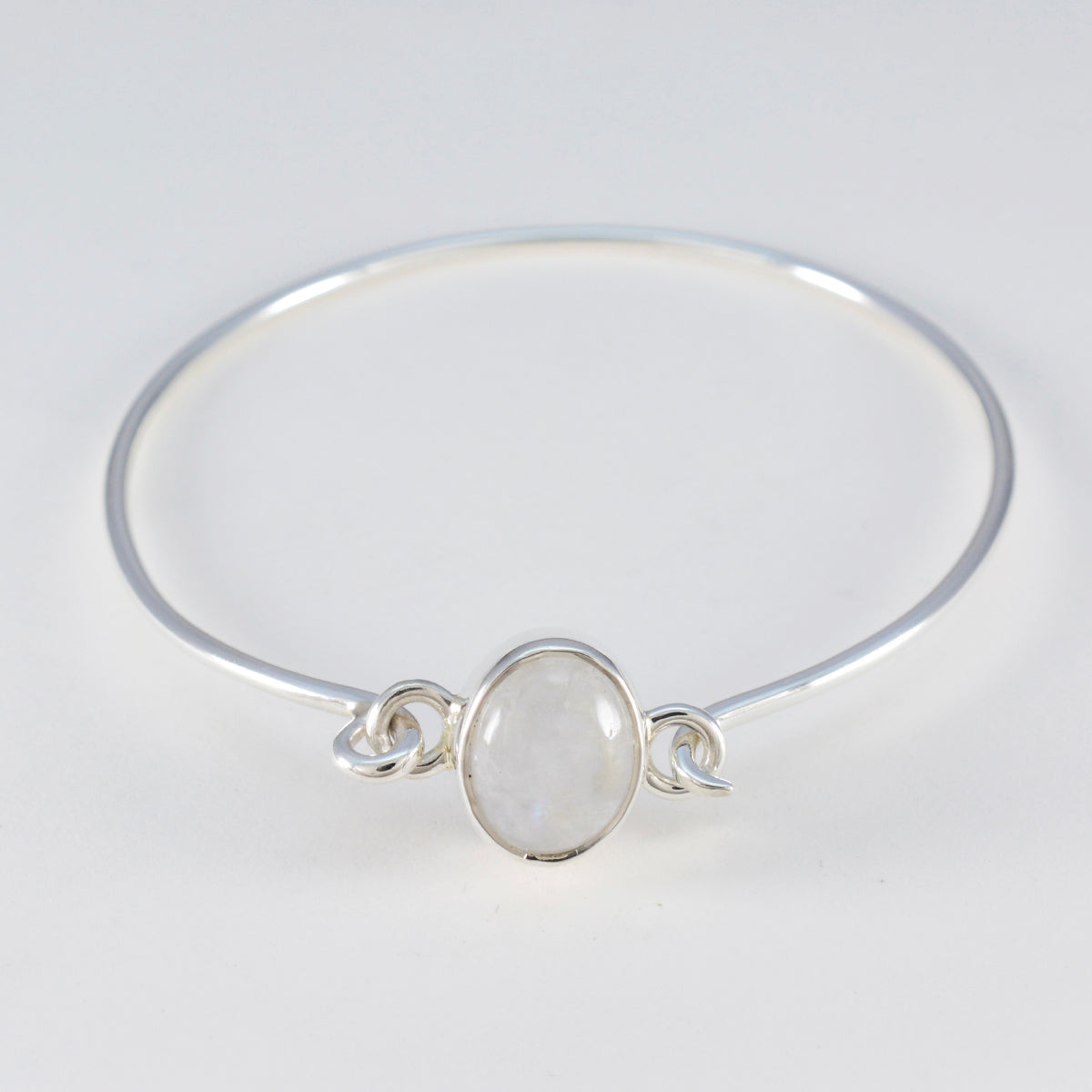 Victoria Mothers Day Whisper-thin White Hinged Bangle Bracelet