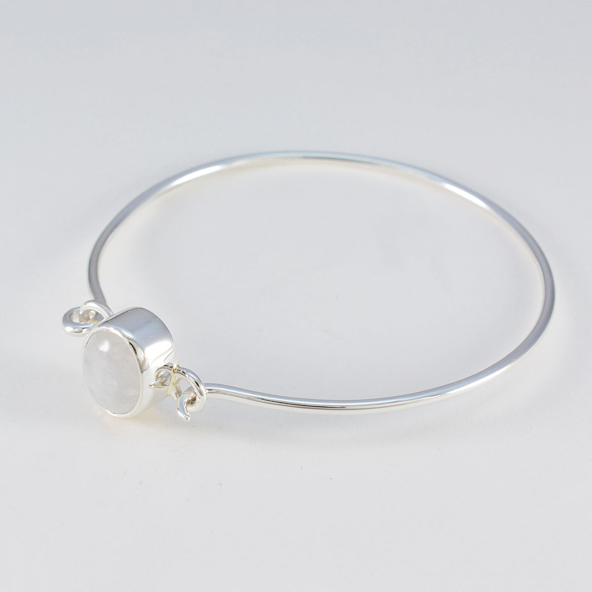 Victoria Mothers Day Whisper-thin White Hinged Bangle Bracelet