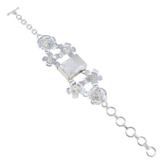 Mathilde Bridal Essential White Links Bracelet Rainbow Moonstone White