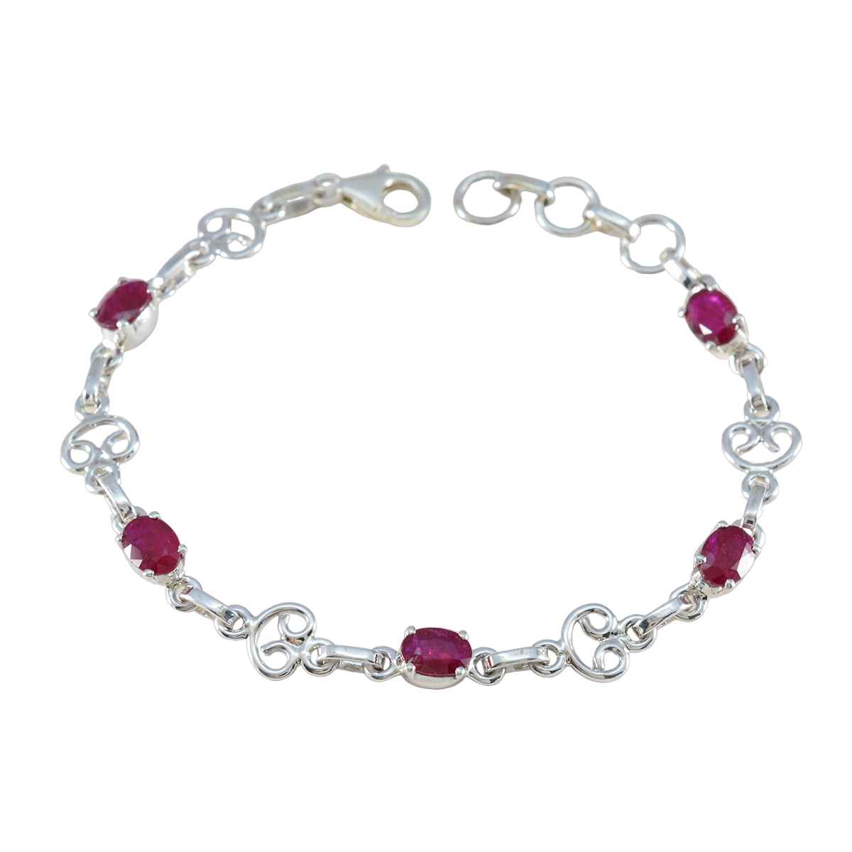 Addison Daily Slim Red Links Bracelet Ruby CZ Red