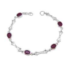 Evelyn Rakhi Tiny Red Links Bracelet Indian Ruby Red