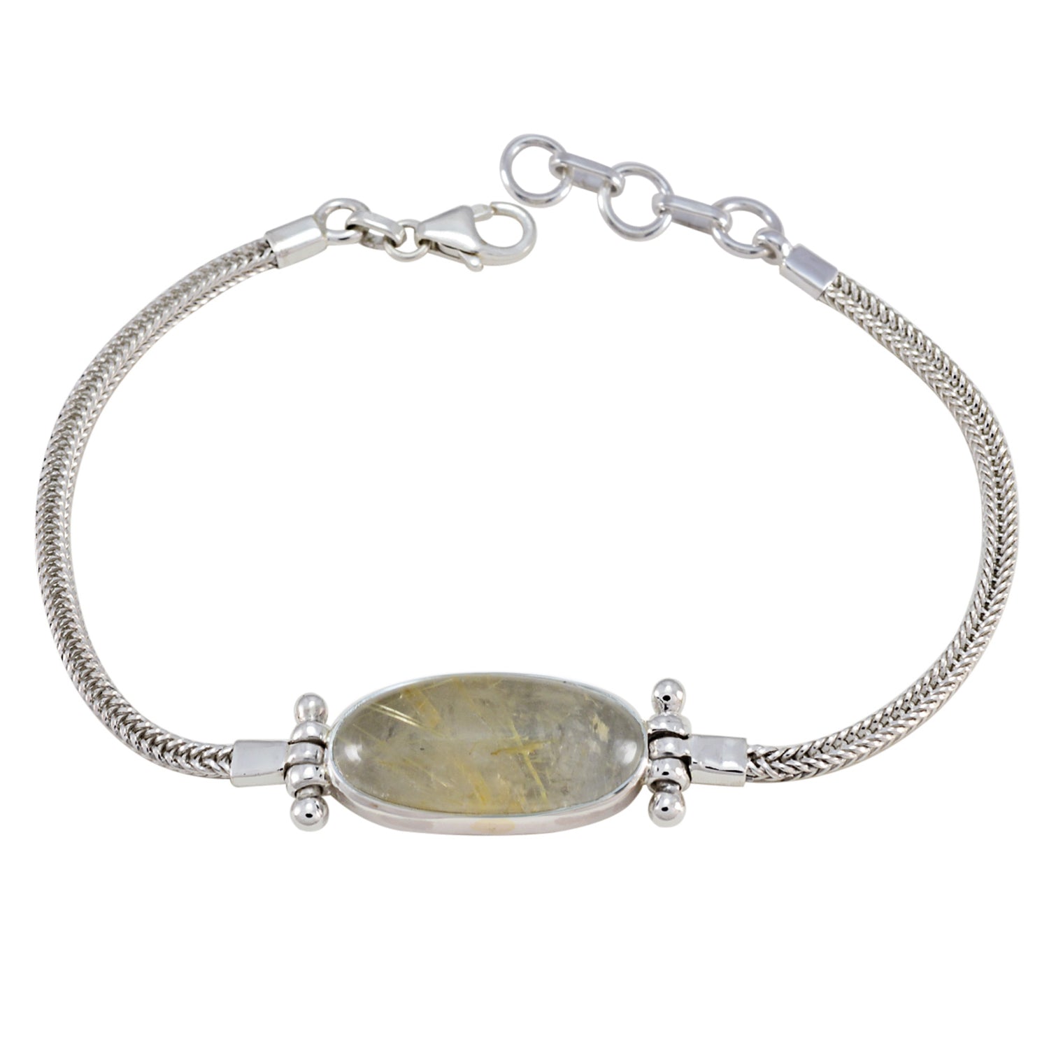 Yasmin Meaningful Featherlight Golden Chain Bracelet Rutile Quartz yellow