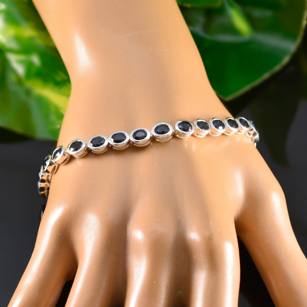 Elena Couple Minimal Blue Tennis Bracelet
