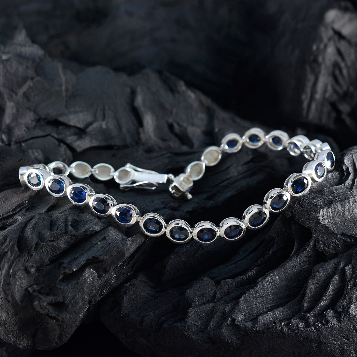 Elena Couple Minimal Blue Tennis Bracelet