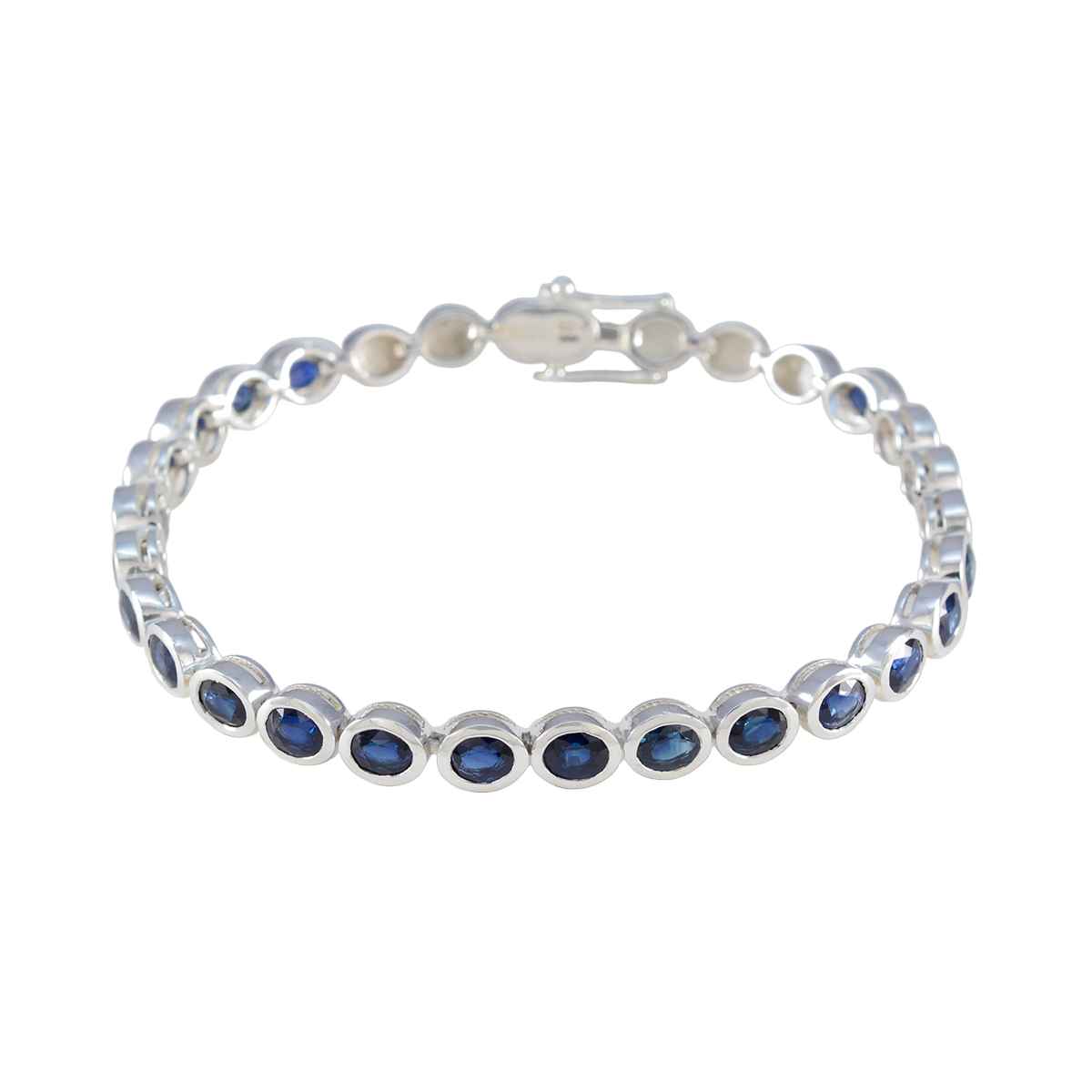 Elena Couple Minimal Blue Tennis Bracelet Blue Supphire CZ Blue