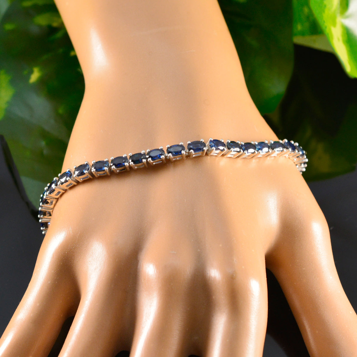 Ellie Anniversary Tiny Blue Tennis Bracelet