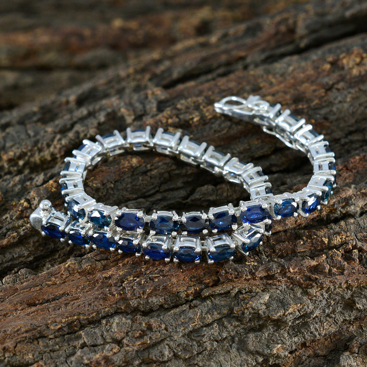 Ellie Anniversary Tiny Blue Tennis Bracelet