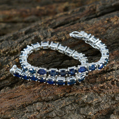 Ellie Anniversary Tiny Blue Tennis Bracelet