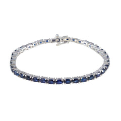 Ellie Anniversary Tiny Blue Tennis Bracelet Blue Supphire CZ Blue