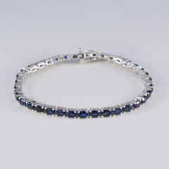 Ellie Anniversary Tiny Blue Tennis Bracelet