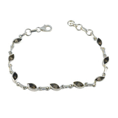 Mila Fashion Tiny Brown Links Bracelet Smoky Quartz Brown