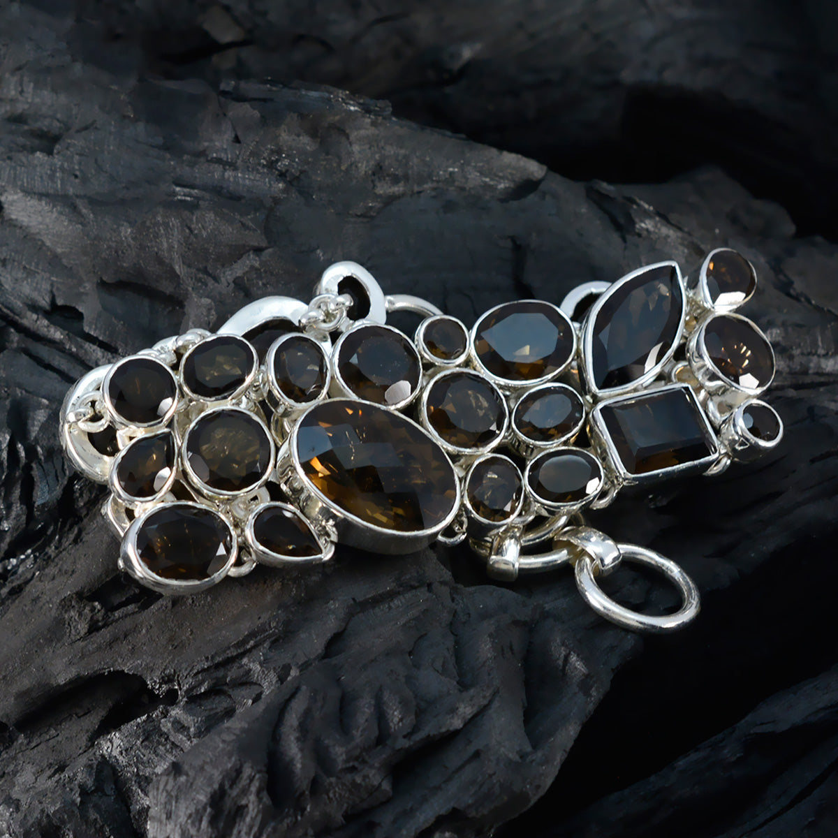 Natalie Party Statement Brown Links Bracelet