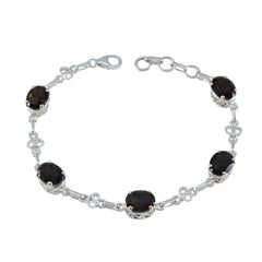 Autumn Gift for Her Featherlight Brown Links Bracelet Smoky Quartz Brown