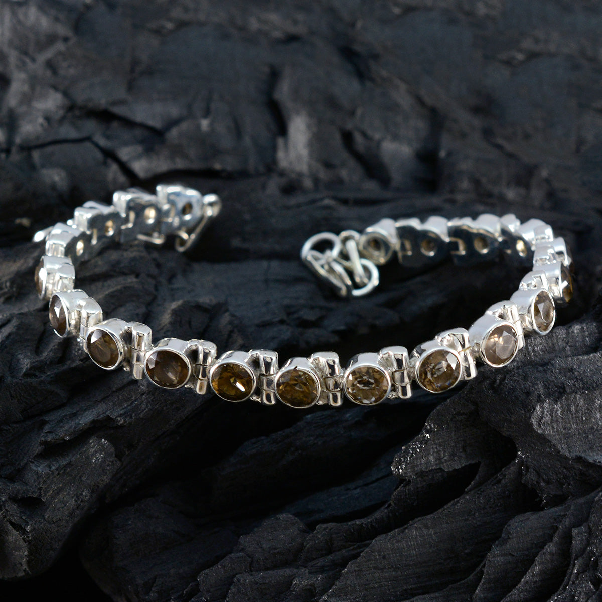Giulia Karwa Chauth Classic Brown Tennis Bracelet
