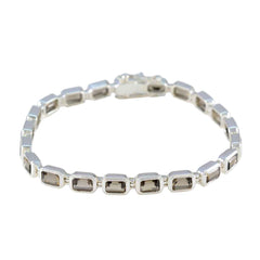 Nora gift for girlfriend Minimal Brown Tennis Bracelet Smoky Quartz Brown