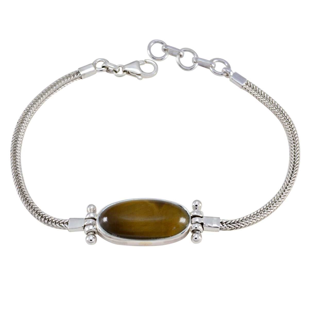 Yasmine Special Moment Featherlight Brown Chain Bracelet Tiger Eye Brown