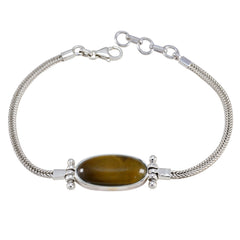 Yasmine Special Moment Featherlight Brown Chain Bracelet Tiger Eye Brown