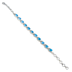 Alice Comfort Fit Tiny Turquoise Tennis Bracelet Turquoise Blue