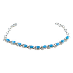 Alice Comfort Fit Tiny Turquoise Tennis Bracelet