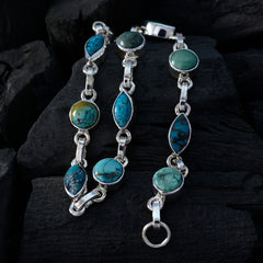 Lucia Karwa Chauth Featherlight Turquoise Links Bracelet