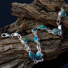 Lucia Karwa Chauth Featherlight Turquoise Links Bracelet