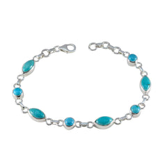 Sophia Happy Slim Turquoise Links Bracelet Turquoise Blue
