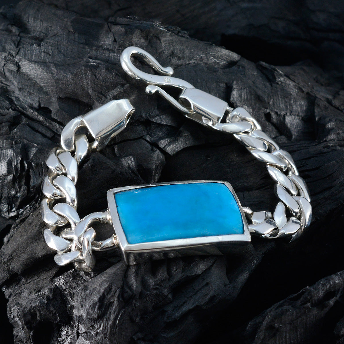Ivy Glam Statement Turquoise Chain Bracelet