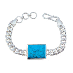 Ivy Glam Statement Turquoise Chain Bracelet Turquoise Blue