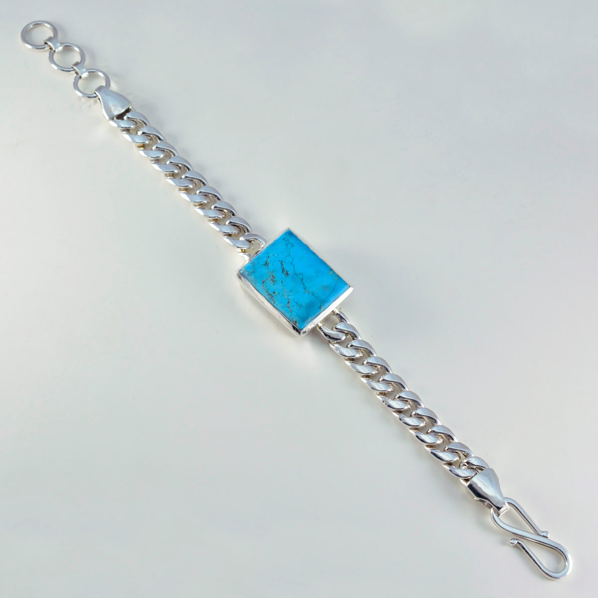 Ivy Glam Statement Turquoise Chain Bracelet