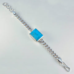 Ivy Glam Statement Turquoise Chain Bracelet