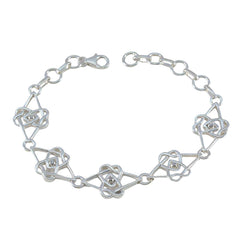 Penelope bollywood Featherlight White Links Bracelet White CZ White