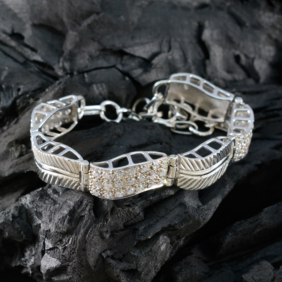 Riley Office Versatile White Tennis Bracelet