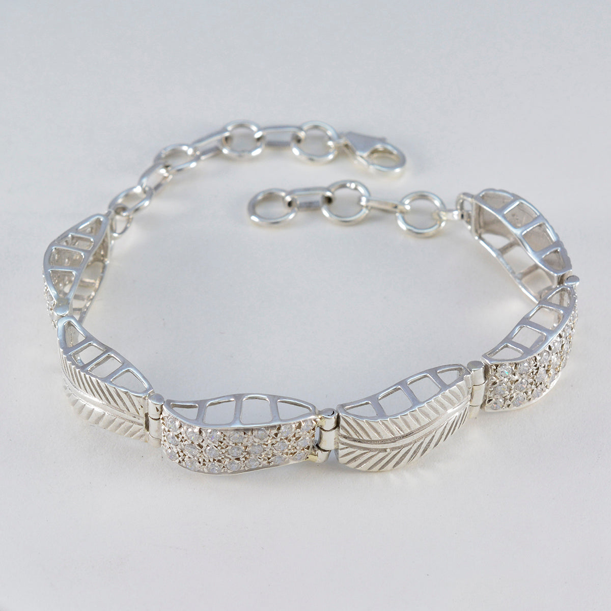 Riley Office Versatile White Tennis Bracelet