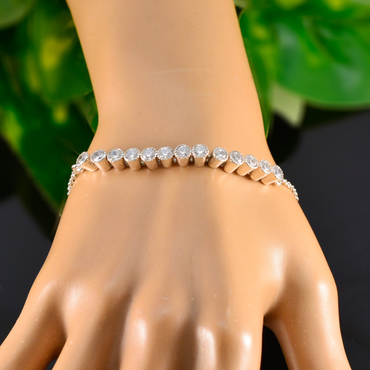 Natalie Bhai Dooj Whisper-thin White Tennis Bracelet