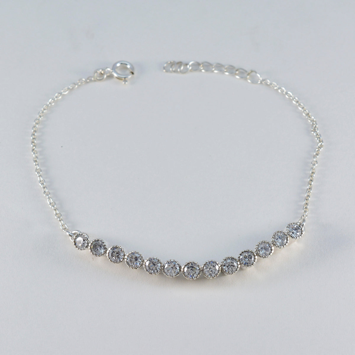 Natalie Bhai Dooj Whisper-thin White Tennis Bracelet