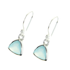 Aiko Blue Elegant Solitaire Dangle Earring