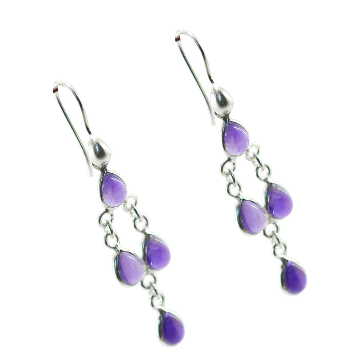 Emi Purple Dainty multiple Dangle Earring