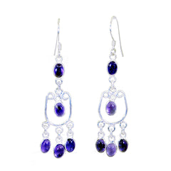 Hana Purple Slim multiple Dangle Earring Amethyst Purple Dangle