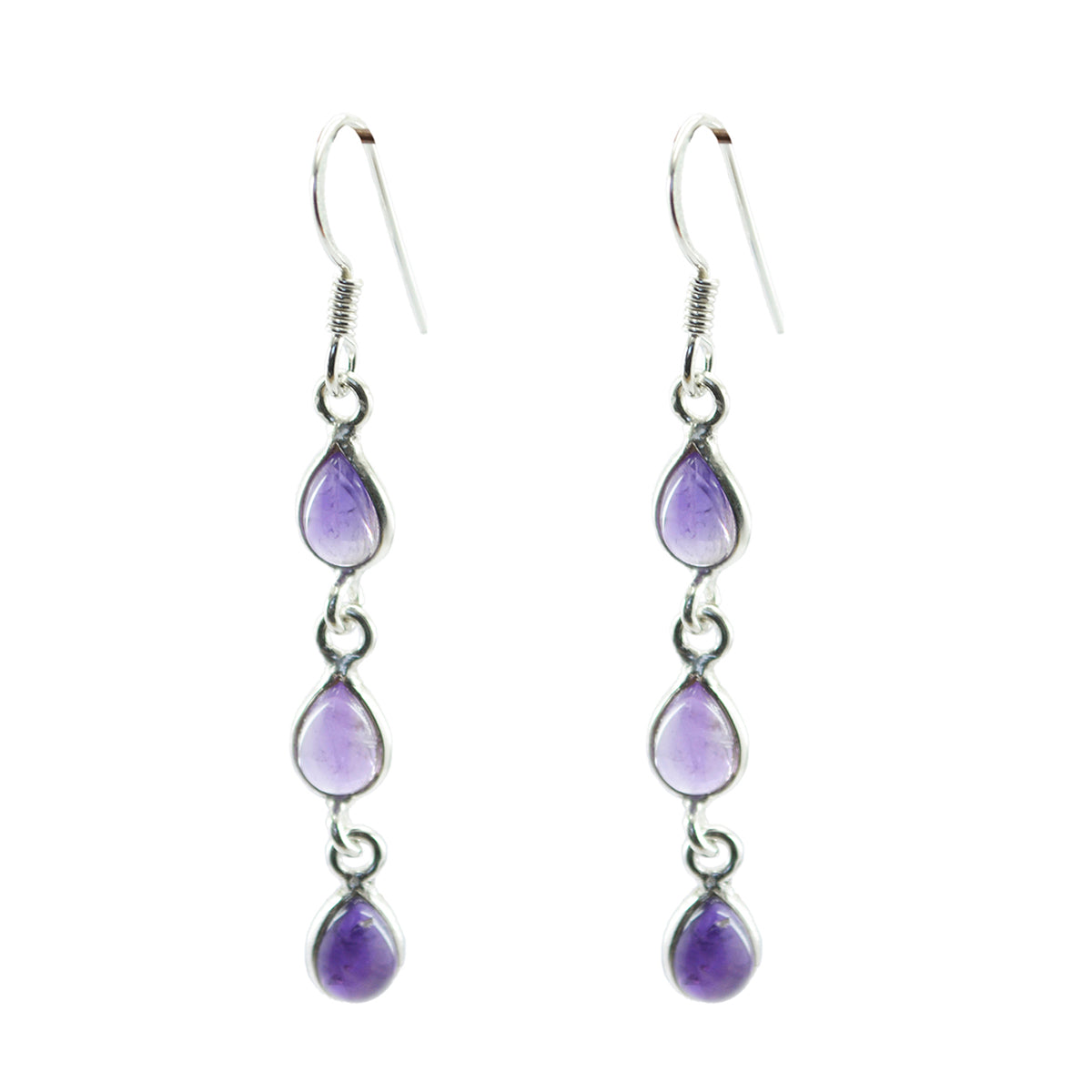 Hina Purple Delicate multiple Dangle Earring Amethyst Purple Dangle