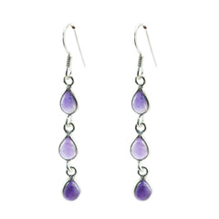 Hina Purple Delicate multiple Dangle Earring Amethyst Purple Dangle