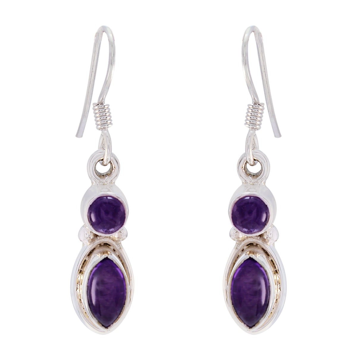 Ji eun Purple Dainty multiple Dangle Earring Amethyst Purple Dangle