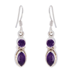 Ji eun Purple Dainty multiple Dangle Earring Amethyst Purple Dangle