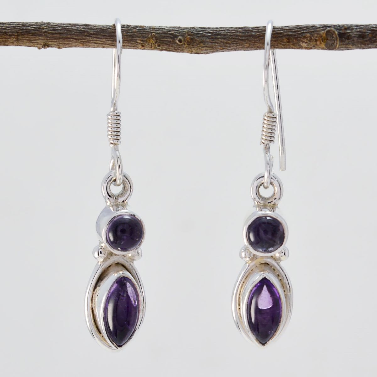 Ji eun Purple Dainty multiple Dangle Earring