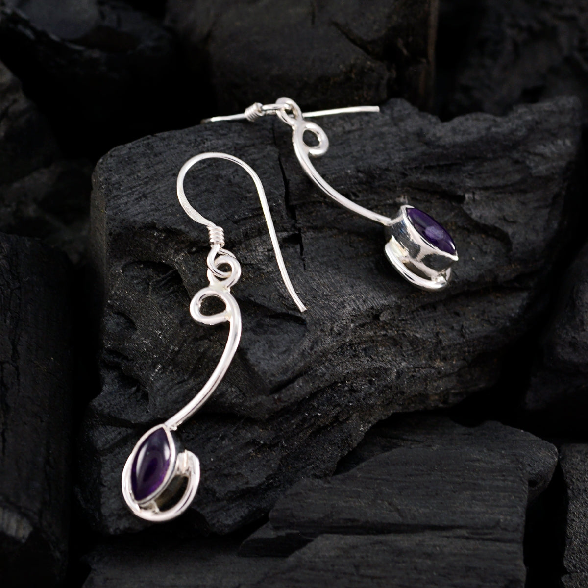 Lourdes Purple Delicate multiple Dangle Earring
