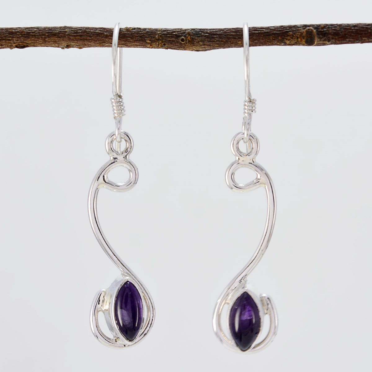 Lourdes Purple Delicate multiple Dangle Earring Amethyst Purple Dangle