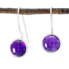 Agustina Purple Delicate Solitaire Dangle Earring