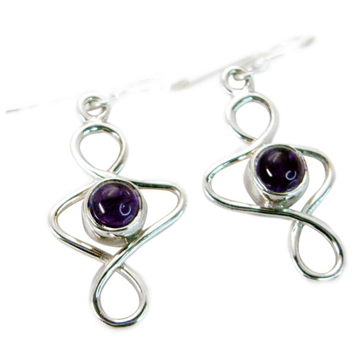 Alejandra Purple Delicate Solitaire Dangle Earring